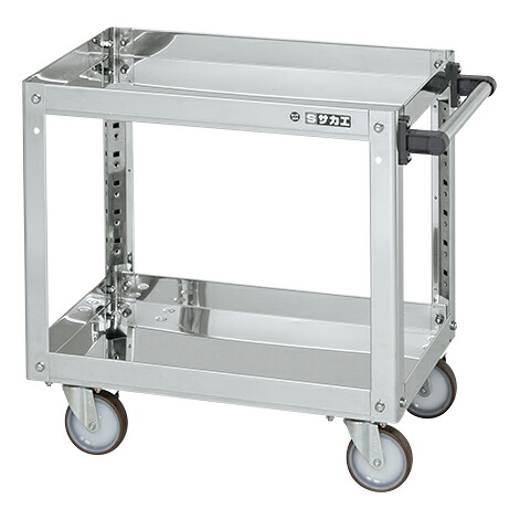 【ポイント10倍】【直送品】 サカエ ステンレススーパーワゴン(プレート式)SUS430 SAP4-7562NU (084707) 【大型】