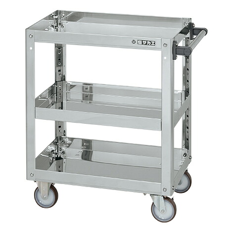 【ポイント10倍】【直送品】 サカエ ステンレススーパーワゴン(プレート式)SUS430 SAP4-6083NUJ (084738) 【大型】|道具屋さん店