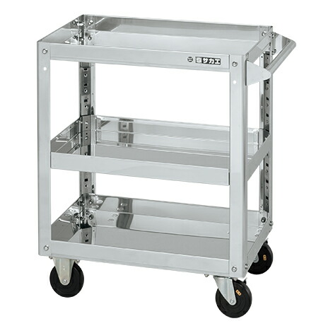 【ポイント10倍】【直送品】 サカエ ステンレススーパーワゴン(プレート式)SUS304 SAP3-9083DC (084889) 【大型】