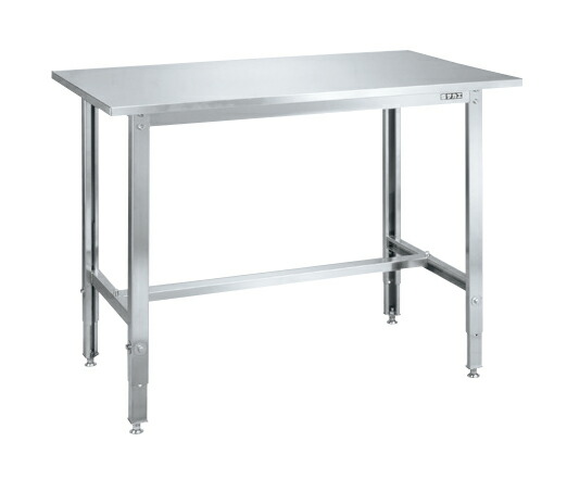 【ポイント5倍】【直送品】 サカエ ステンレス高さ調整作業台(SUS430) SUT4-157LCN (087034) 【大型】