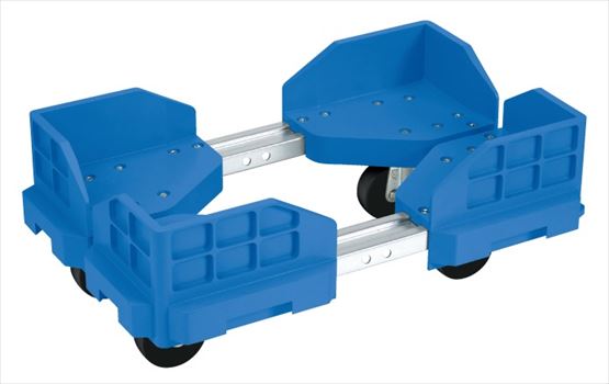 【ポイント10倍】【直送品】 サカエ 伸縮式樹脂台車(スタッキング・連結仕様・ゴム車) SCR-4430RB (219032)|道具屋さん店