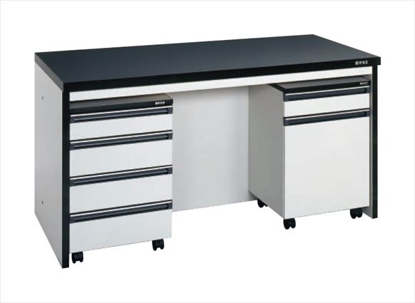 【ポイント10倍】【直送品】 サカエ サイド実験台(キャビネットワゴン2台付) ST-15HAB (101252) 【大型】|道具屋さん店
