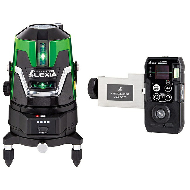 【直送品】 シンワ測定 レーザーロボ LEXIA 51緑であること 自動小銃追掛ける回転させる台 受光器書き割り 69741