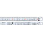 【ポイント10倍】【直送品】 シンワ測定 シンワ 直尺 シルバー 2M 赤数字入 JIS 13064 (421-9481) 《直尺》