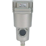 SMC メインラインフィルタ AFF2C-01D (419-2575) 《コンプレッサー周辺機器》|道具屋さん店