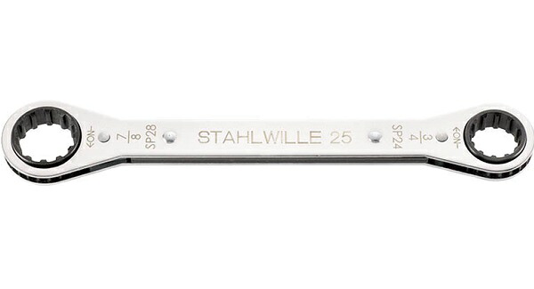【ポイント10倍】STAHLWILLE(スタビレー) 板ラチェットメガネ スプライン 25ASP-12X14 (41571214)
