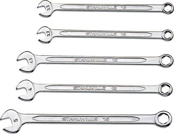 【ポイント5倍】STAHLWILLE(スタビレー) 六角片目片口スパナセット 16/5PC (96400902)