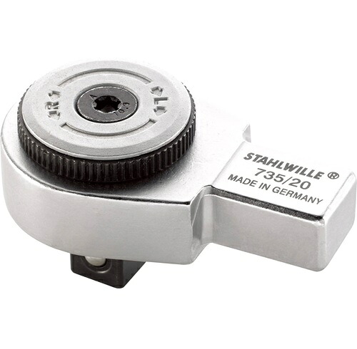 【尖んがり5倍】STAHLWILLE(スタビレー) トルクレンチ差替頭顱(ラチェット) 735/20 (58250020)
