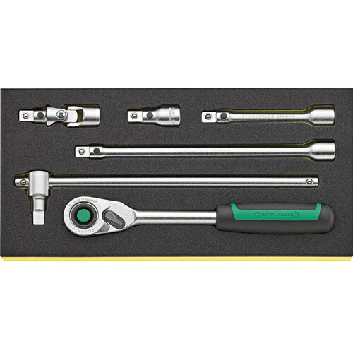 【尖んがり5倍】STAHLWILLE(スタビレー) ラチェットハンドルセット TCS 1/2”512/6QR (96830362)