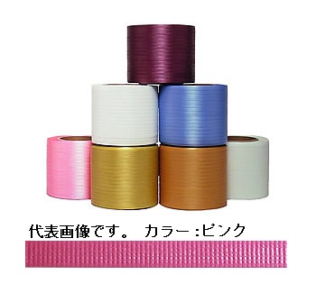 【直送品】 ストラパック ティピーテープ FT-03 (セミ) ピンク 750m×6巻(巾8mm) (FT-03SEMI) 《梱包資材》