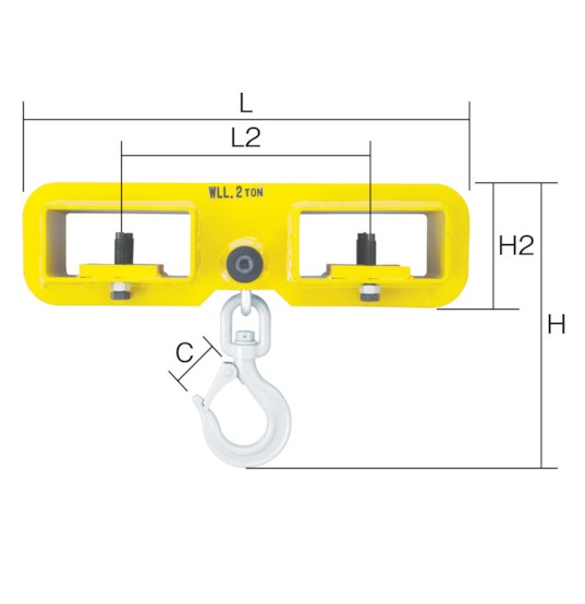 【直送品】 スーパーツール フォークリフト用吊引っ掛かり FLH2