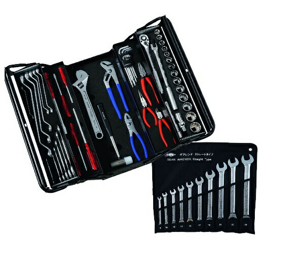 【直送品】 スーパーツール プロ用両開き工具セット(3段式)デラックスタイプ S5000DX 34,177円