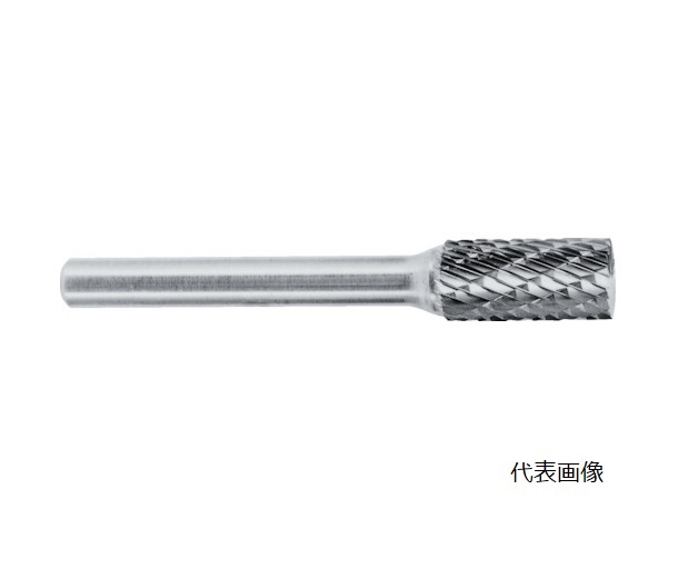 【直送品】 スーパーツール 超硬バーシャンク径6ミリ(円筒エンド刃型)シングルカット(刃径8.0) SB1C05ES
