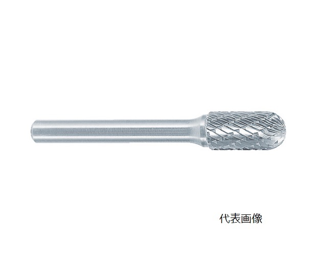 【尖んがり5倍】【直送品】 スーパーツール 超硬バーシャンク径6粍(先丸円柱型)ダブルとり捨てる(刃径：9.5) SB2C06