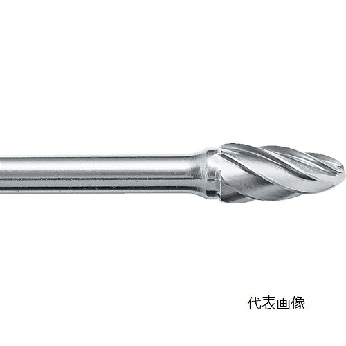 【尖んがり5倍】【直送品】 スーパーツール 超硬バーシャンク径6粍(弾丸型)軽銀とり捨てる(刃径：9.5) SB3C02SA