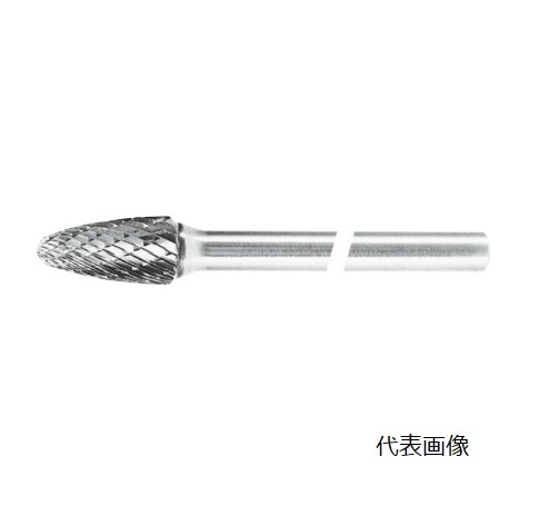 【ポイント5倍】【直送品】 スーパーツール 超硬バーロングシャンク径6ミリ(砲弾型)ダブルカット(刃径：12.7) SB3C05L｜道具屋さん店