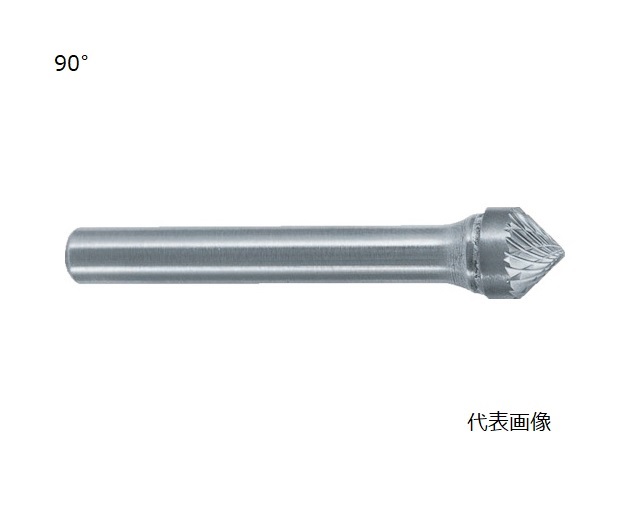 【ポイント10倍】【直送品】 スーパーツール 超硬バーシャンク径6ミリ(円錐型90度)シングルカット(刃径16.0) SB49C04S