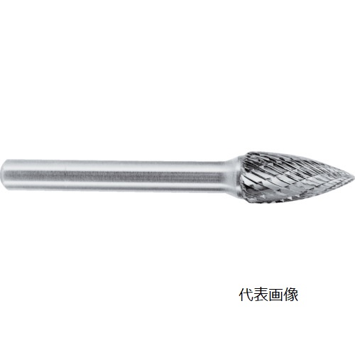 【直送品】 スーパーツール 超硬バーロングシャンク径6ミリ(ポイント型)シングルカット刃径6.0) SB4C01SL
