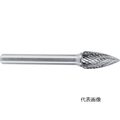 【ポイント10倍】【直送品】 スーパーツール 超硬バーロングシャンク径6ミリ(ポイント型シングルカット刃径12.7) SB4C04SL