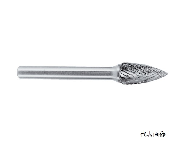 【尖んがり10倍】【直送品】 スーパーツール 超硬バーシャンク径6粍(尖んがり型)ダブル撥ねのける(刃径：19.0) SB4C06