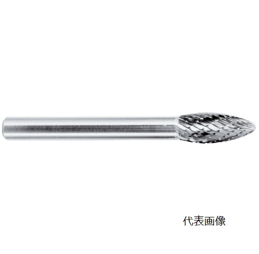 【ポイント10倍】【直送品】 スーパーツール 超硬バーロングシャンク径6ミリ(楕円型)ダブルカット(刃径:8.0) SB51C01L