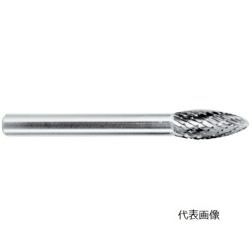 【尖んがり5倍】【直送品】 スーパーツール 超硬バーロングシャンク径6粍(楕円面型)ダブル撥ねのける(刃径：12.7) SB51C02L