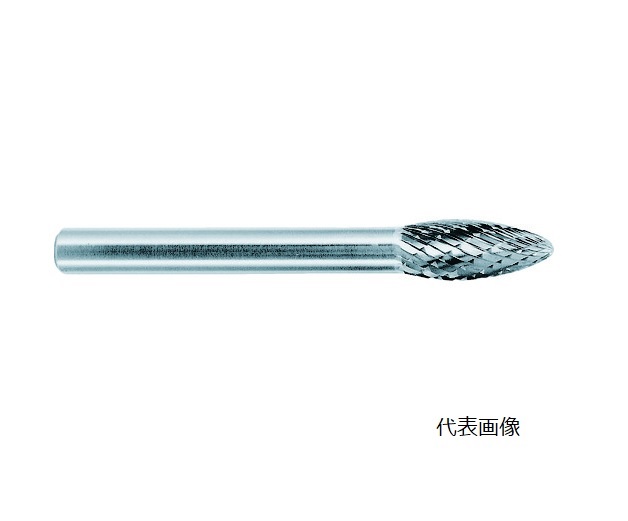 【尖んがり5倍】【直送品】 スーパーツール 超硬バーシャンク径6粍(楕円面型)ダブル取りすてる(刃径：16.0) SB51C03