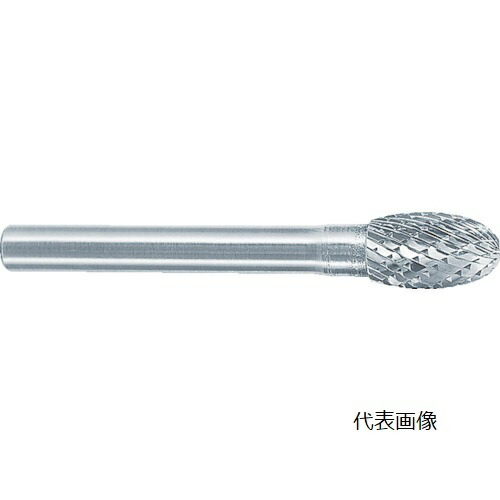 【尖んがり10倍】【直送品】 スーパーツール 超硬バーロングシャンク径6粍(卵型)シングル撥ねのける(刃径：12.7) SB6C03SL