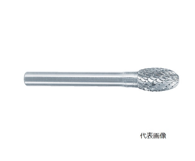 【直送品】 スーパーツール 超硬バーシャンク径6粍(卵型)ダブル取りすてる(刃径：19.0) SB6C05
