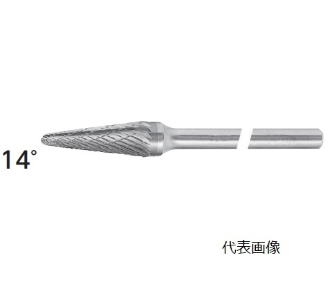 【直送品】 スーパーツール 超硬バーロングシャンク径6粍(テーパー型シングル撥ねのける(刃径12.7) SB7C04SL