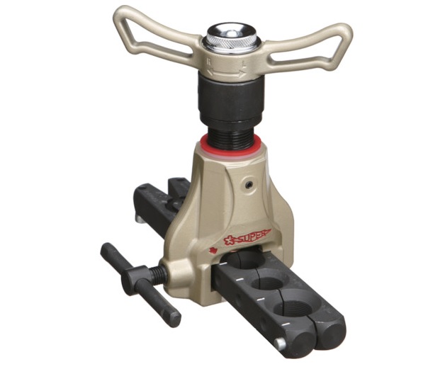 【ポイント5倍】【直送品】 スーパーツール フレアリングツールセット(偏芯式)ラチェット型、新冷媒・新規格対応 TF456WGH