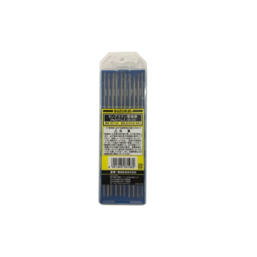 【直送品】 錫ちびっ子 (SUZUKID) 2%ce入り口・入口ウォルフラム電極棒φ2.4×150粍(10本入) RTT-24 《オプション》