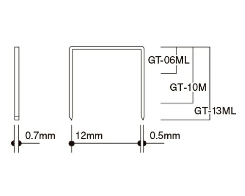 【直送品】 立川ピン製作所 タチカワ ステープルGT GT-06ML (3300本×100箱) ガンタッカ・ハンマータッカ用