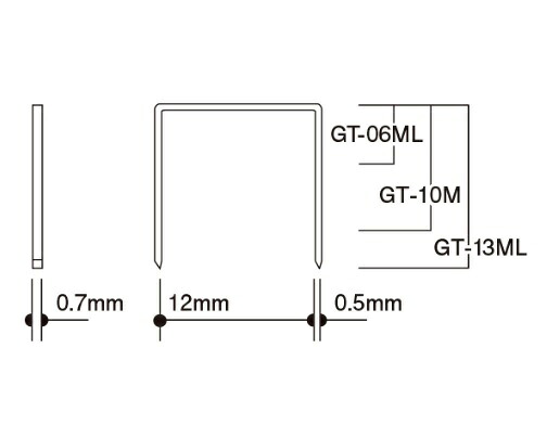 【直送品】 立川いの一番製造所 タチカワ ステープルGT GT-13ML (1500本×100箱) ガンタッカ・ハンマータッカ用