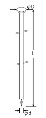 【ポイント5倍】【直送品】 立川ピン製作所 タチカワ ロール釘・ワイヤー連結 TNC45-25-H コンクリート釘