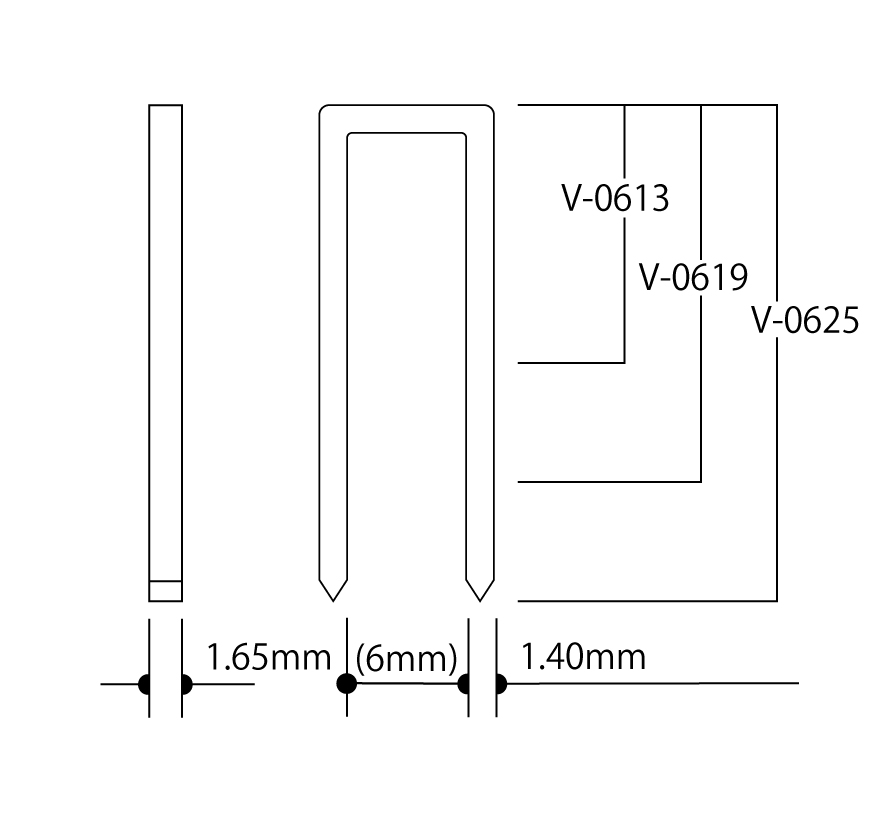 【ポイント10倍】【直送品】 立川ピン製作所 タチカワ ステープルV-06 V-0619