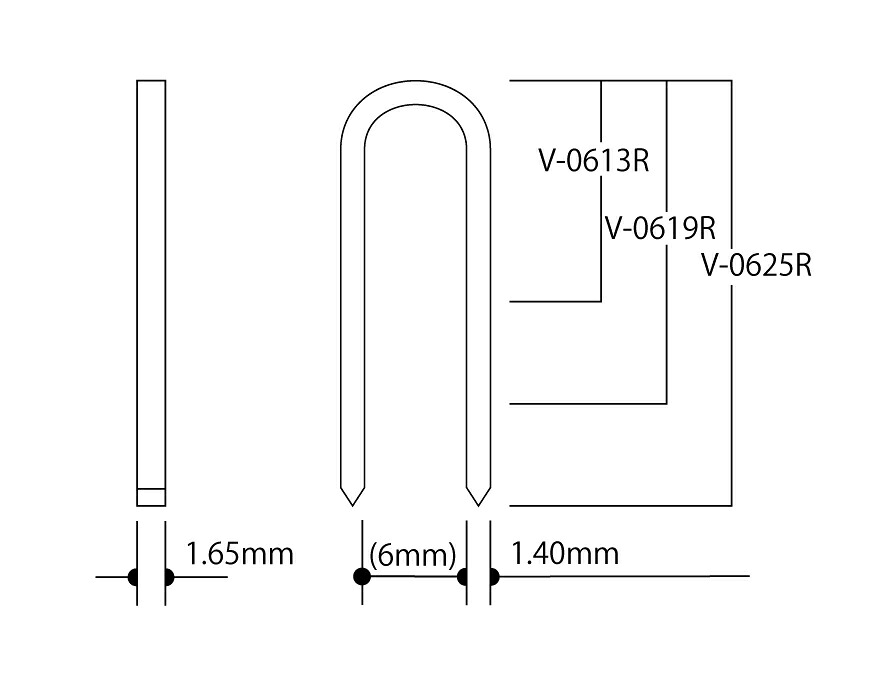 【ポイント10倍】【直送品】 立川ピン製作所 タチカワ ステープルV-06R V-0625RC｜道具屋さん店