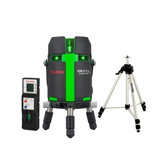 【尖んがり5倍】【直送品】 タジマ GEEZA検知器KJC 受光器・三脚架仕掛ける GZAS-KJCSET 《レーザ墨出し器》