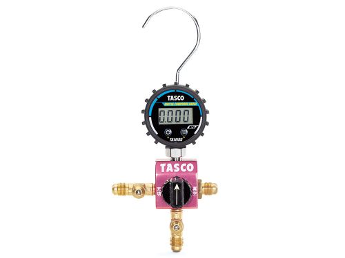イチネンTASCO どんぶり鉢弁膜式デジタルシングルマニホールド TA123DG