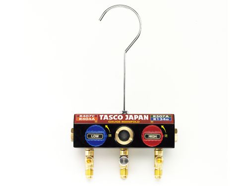 【尖んがり10倍】イチネンTASCO どんぶり鉢弁膜式ゲージマニホールドボディ TA124K-11