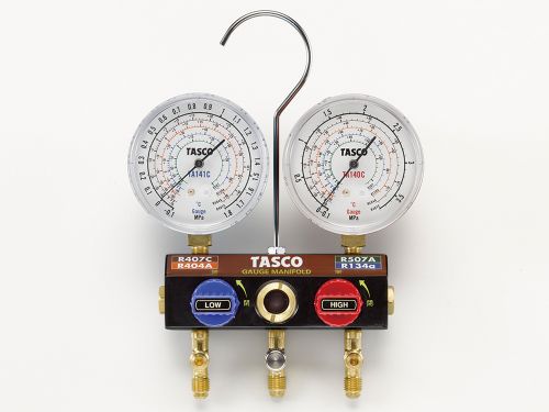 【ポイント10倍】イチネンTASCO R404A、R407C、R507A、R134aボールバルブ式ゲージマニホールドキット TA124W