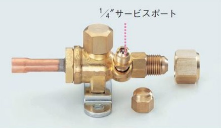 【ポイント5倍】イチネンTASCO サービスポート付ボールバルブ5/8ロウ付 TA281HA-5
