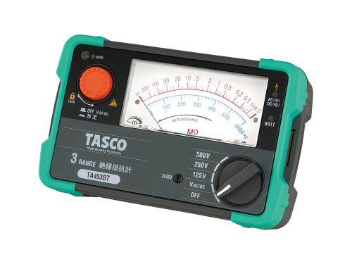 【ポイント5倍】イチネンTASCO 3レンジ絶縁抵抗計 TA453BT｜道具屋さん店