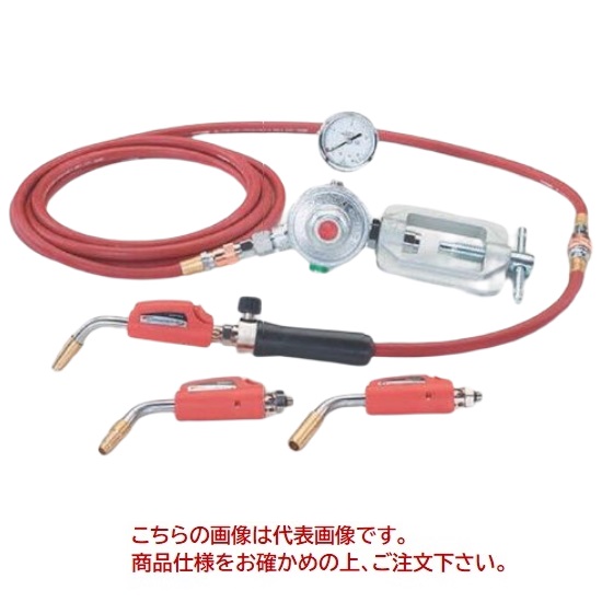 【直送品】 イチネンTASCO 先っちょ60°ワンタッチ罷めさせる式アセチレンバーナーキット10m導管・手当てフルセット TA371FA-LS