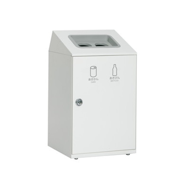 【ポイント10倍】【直送品】 テラモト ニートSTF 2分別 オフホワイト DS-166-319-7 (かん・びん) 【大型】