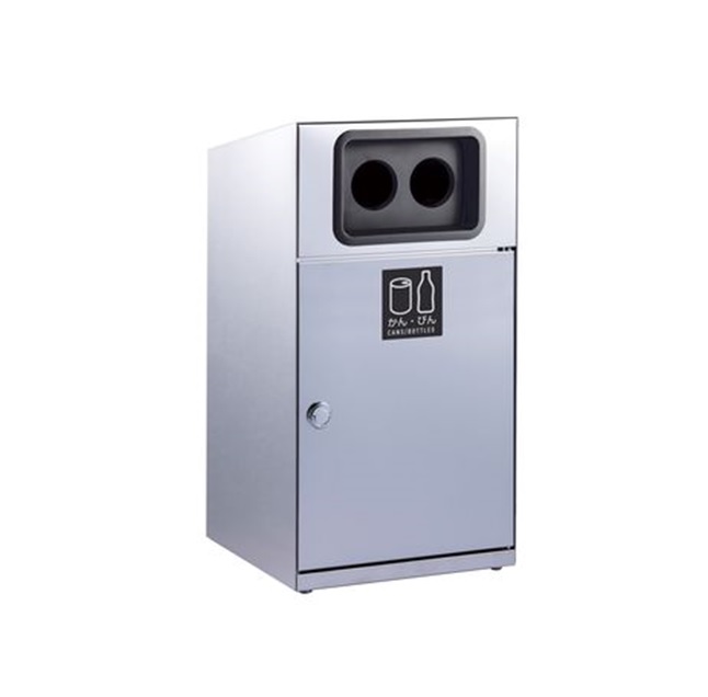 【ポイント5倍】【直送品】 テラモト トラッシュボックス(ステン) DS-189-118-0 かん・びん用 【大型】
