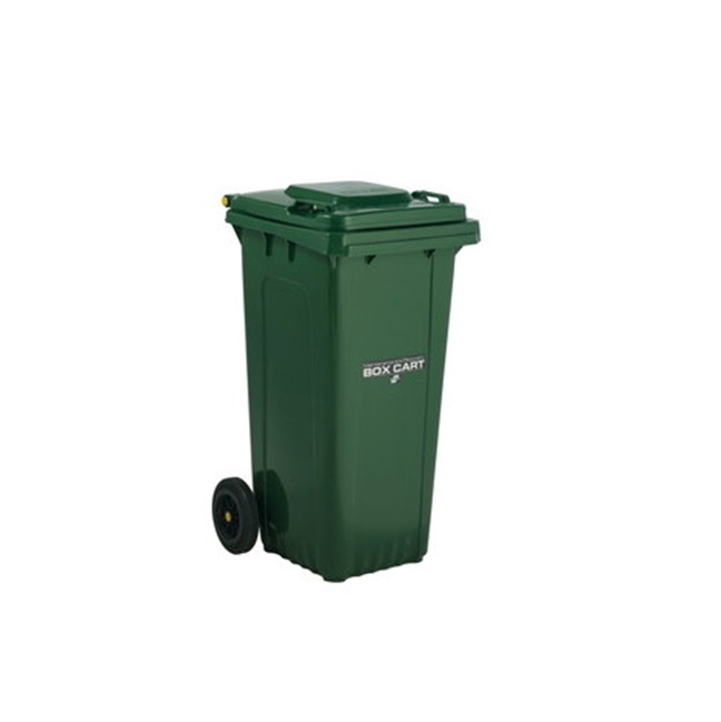 【尖んがり10倍】【直送品】 テラモト ボックス席手押し車 120 緑 DS-224-312-1 【大型】