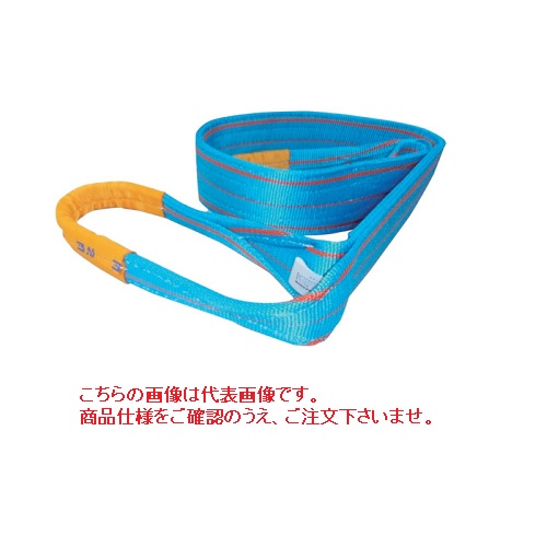 【ポイント10倍】【直送品】 テザック ブルースリング JIS4等級 (両端アイタイプ) 4E 100mm&times;9.5m｜道具屋さん店