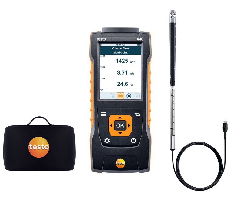 【ポイント10倍】テストー (testo) マルチ環境計測器 testo440 φ16mmベーン式風速プローブセット (0563 4401)｜道具屋さん店
