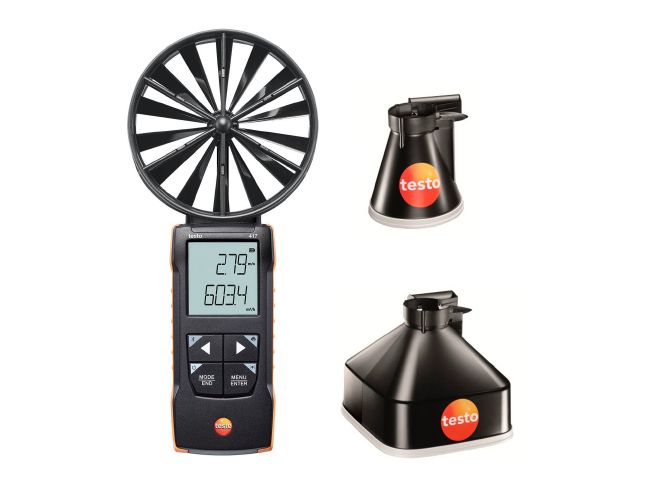 【ポイント5倍】テストー (testo) ベーン式風速計 ファンネルセット1 testo 417 (0563 1417)｜道具屋さん店
